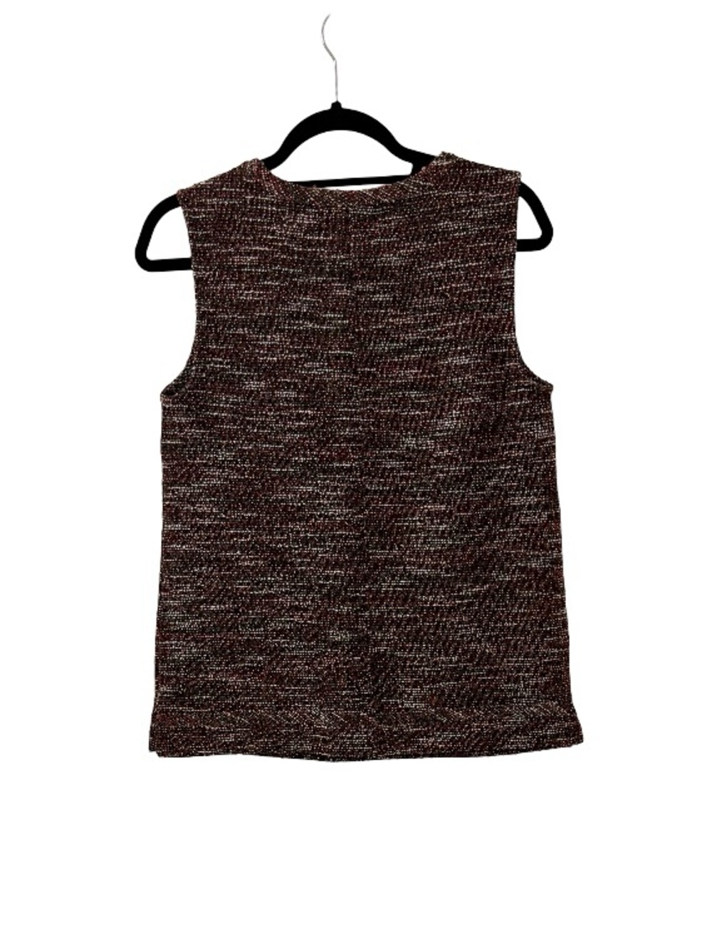 Ann Taylor Textured Sleeveless Knit Tank in Black and Brown